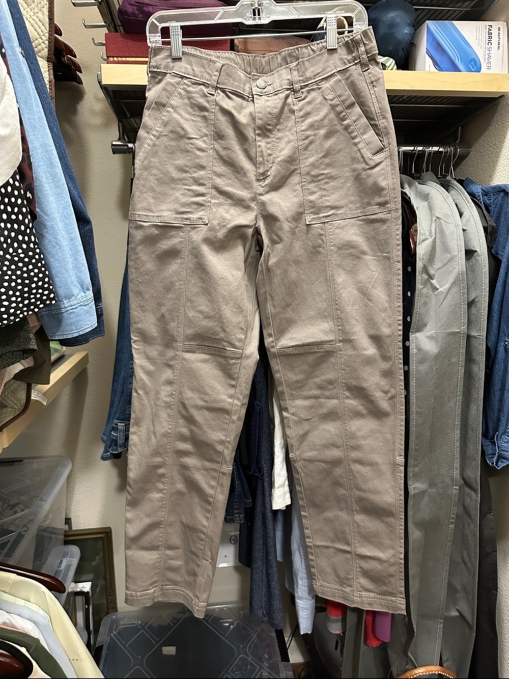 NWT The American Outdoorsman Utility High-Rise Pants in Taupe M